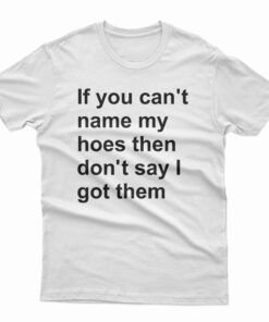 If You Can't Name My Hoes Then Don't Say I Got Them T-Shirt