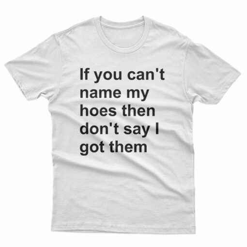 If You Can't Name My Hoes Then Don't Say I Got Them T-Shirt