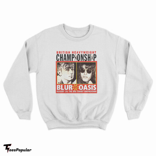 British Heavyweight Championship Band Blur Versus Oasis Sweatshirt