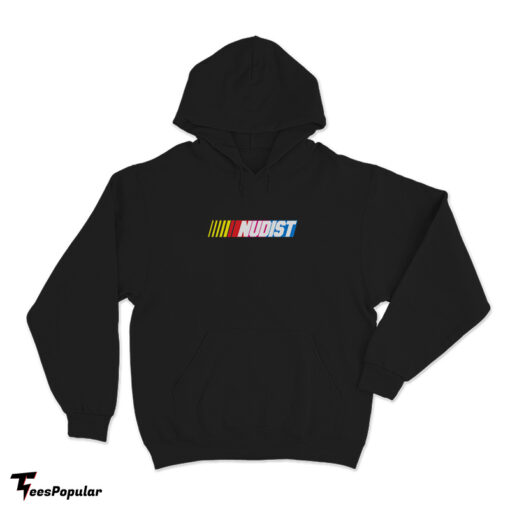 Nudist Pride Naturist Naked Nascar Racing Logo Parody Hoodie