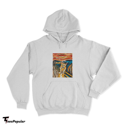 The Scream Parody Cat Hoodie