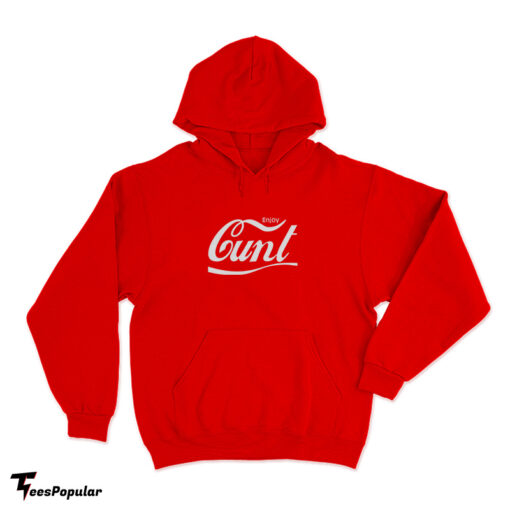 Enjoy Cunt Coca-Cola Logo Parody Hoodie