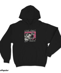 Live Fast Eat Trash Animal Raccoon Hoodie