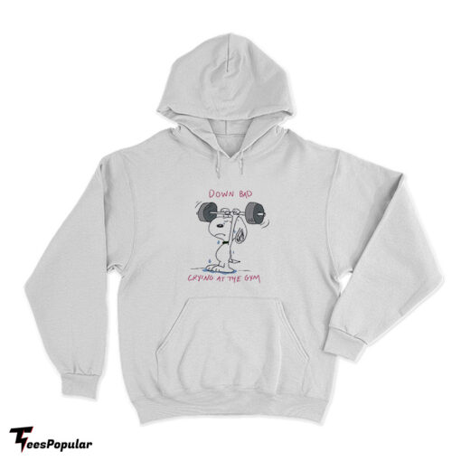 Snoopy Down Bad Crying At The Gym Hoodie